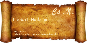 Csobai Noémi névjegykártya
