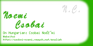 noemi csobai business card